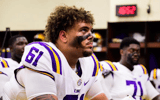 LSU starting center Braelin Moore was injured on the first play of the game (Photo: LSU Football)